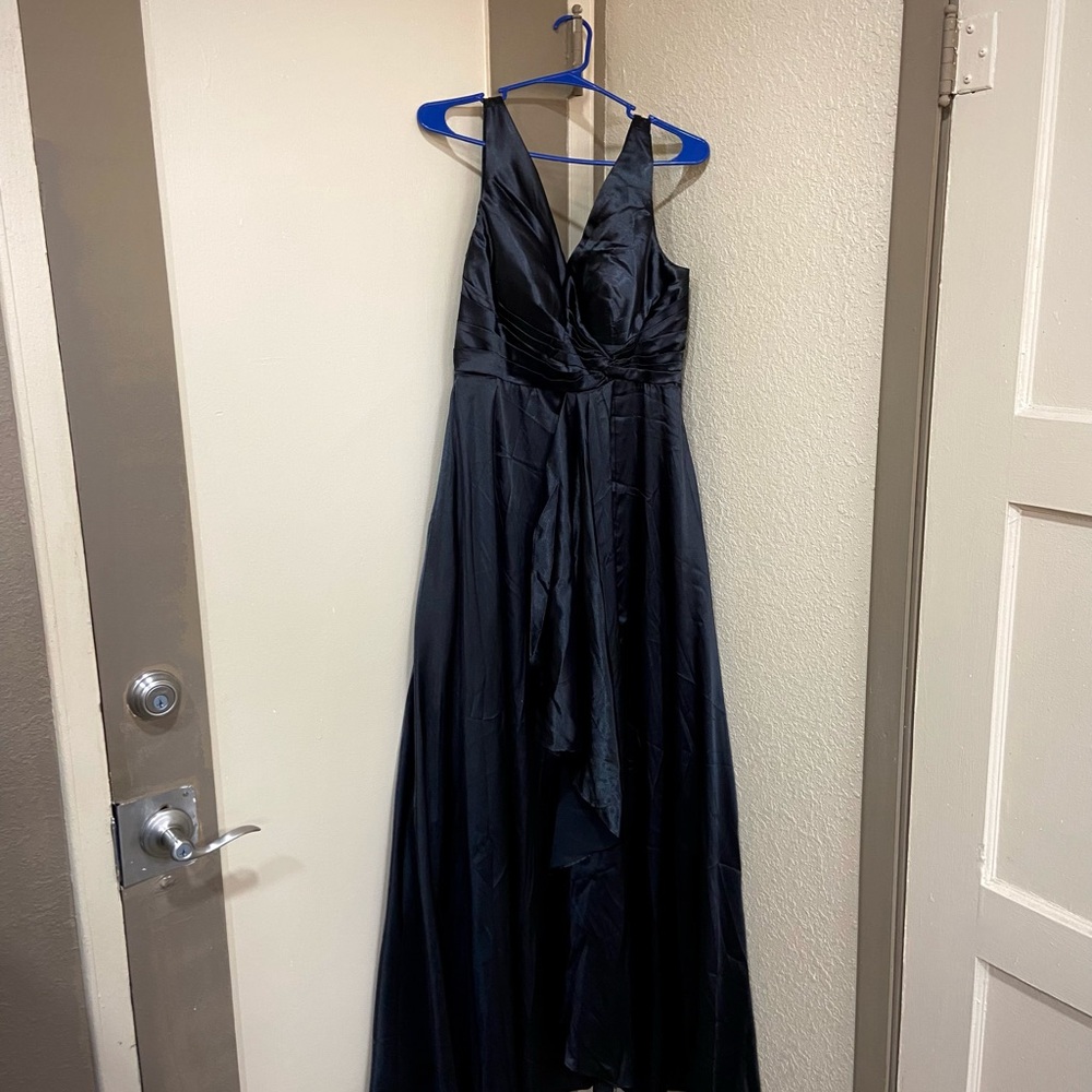 Sophisticated Black Satin Wedding Dress